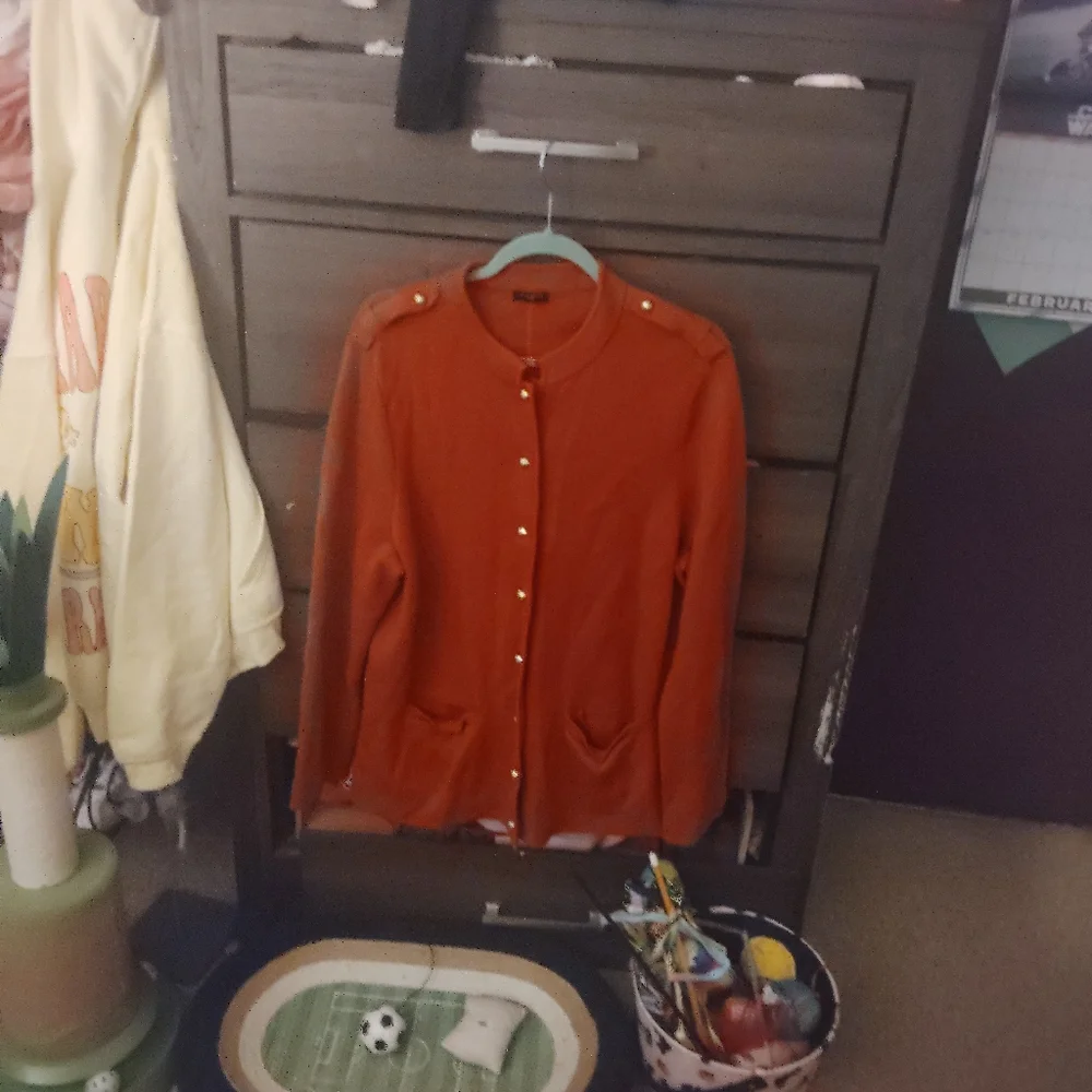 TALBOTS Merino Blend Military Sweater Jacket - 1XL